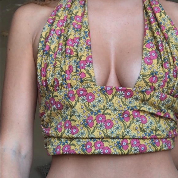 Floral Halter Top - Picture 1 of 3